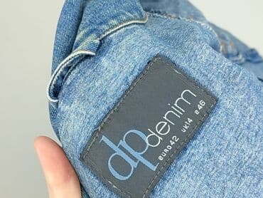 różowa marynarka h m: Denim, Kurtka jeansowa damska, M — 5