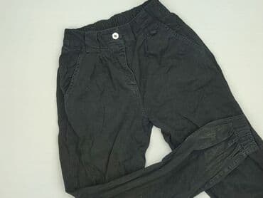 czarne jeansy bershka: Bershka, Spodnie materiałowe damskie, rozmiar 2XS — 1