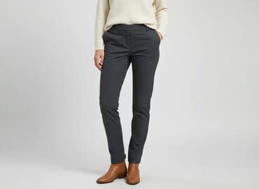 jaki kolor rajstop do granatowej sukienki: Spodnie materiałowe damskie, rozmiar S — 5