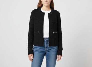 kamizelka damska krótka h m: H&M, Kardigan damski, rozmiar S — 6