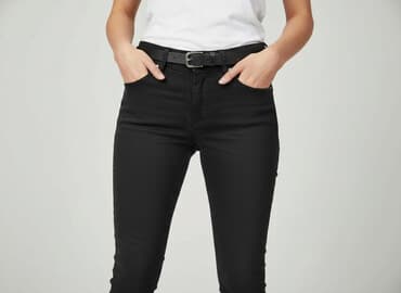 terranova spodnie z wysokim stanem: Terranova, Jeansy damskie, rozmiar 2XS — 6