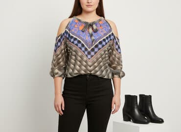 eleganckie bluzki do garnituru damskiego: Amisu, Bluzka damska, rozmiar XL — 7