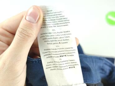 jeansy damskie podarte: Material trousers for women, size S (EU 36) — 5