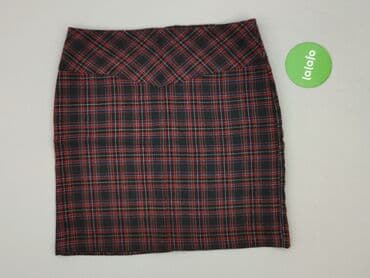 spódnica w kratę czerwona midi: Spódnica damska, XL — 2