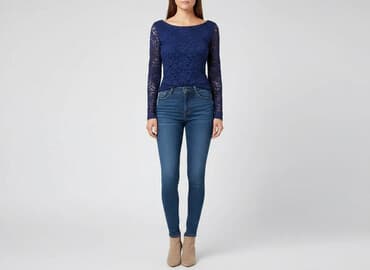 sukienka rozkloszowana dekolt łódka: Bluzka damska, rozmiar M — 5