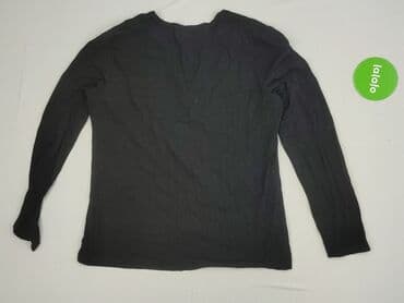 czarne t shirty damskie w serek: Bluzka damska, rozmiar L — 3
