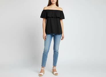 czarna bluza 134: Bluzka damska, rozmiar L — 7