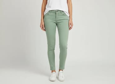 zielone jeansy: Jeansy damskie, rozmiar One size — 7