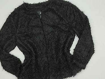 H&M – damski żakiet/kurtka bez zapięcia, czarny, z efektowną w lalafo.pl H&M – damski żakiet/kurtka bez zapięcia, czarny, z efektowną