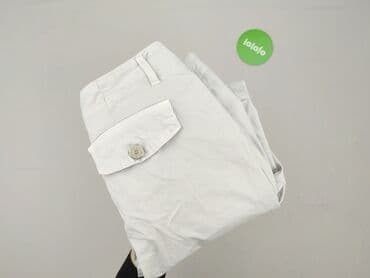 szare szerokie jeansy: Spodnie materiałowe damskie, rozmiar S — 5