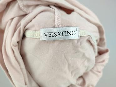 emo bluza: Sukienka z kapturem VELSATINO – rozmiar S - Kolor: jasny pudrowy róż — 4