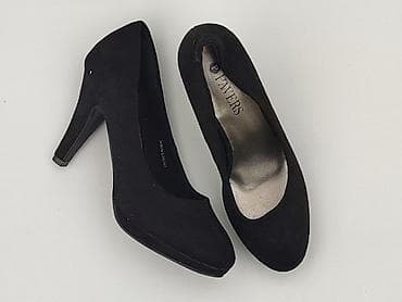 crox buty: Czarne czółenka na obcasie Pavers - Model: klasyczne czółenka z — 1