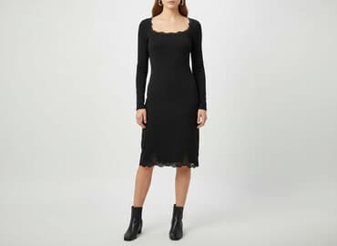 czarna sukienka z długim rękawem sinsay: Sinsay, Sukienka damska, rozmiar M — 6