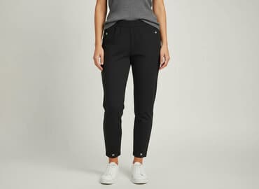 jeansy damskie z kokardkami: Queen, Spodnie materiałowe damskie, rozmiar L — 6