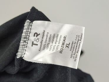 czarny sweter oversize: Tom Rose, Koszulka dla mężczyzn, rozmiar XL — 5