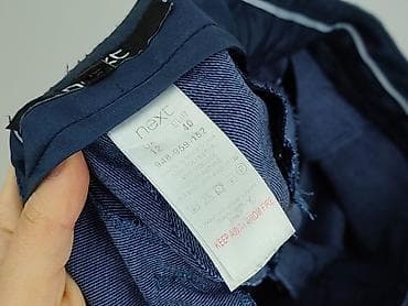 spodnie plus size: Męskie spodnie garniturowe Next - Kolor: granatowy/niebieski melanż - — 5