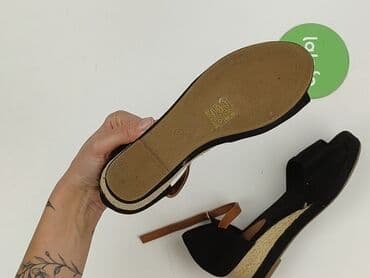 buty na platformie czarne ccc: Sandals for women, size 39 — 4