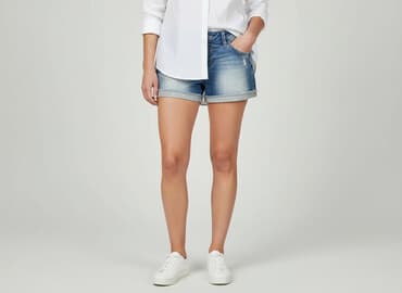 luźne szorty jeans damskie: Denim, Szorty damskie, rozmiar XL — 5