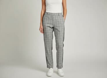 deichmann srebrne buty: Spodnie materiałowe damskie, rozmiar S — 7