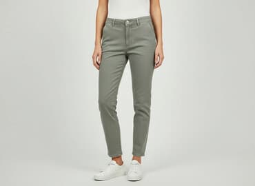 spodnie w paski pull and bear: PULL&BEAR, Material trousers for women, size S — 1