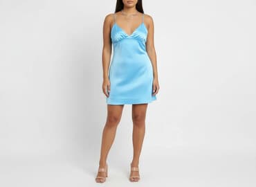 sukienki satynowa midi: Sukienka damska, rozmiar XL — 1