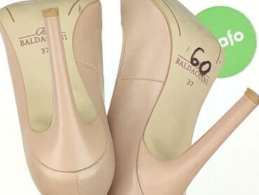 ccc srebrne sandały na obcasie: Flat shoes for women, size 37 — 6