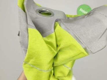 Zasłona na przelotkach – pasy szaro‑limonkowo‑białe - Typ: pojedyncza — 4