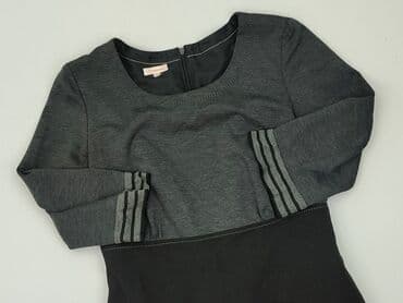 czarna sukienka i szary sweter: Sukienka damska, rozmiar M — 1