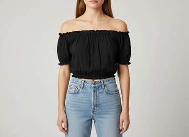 bluza odkryte ramiona: H&M Divided, Top damski, rozmiar S — 1