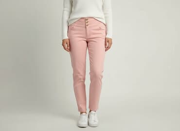 rajstopy na chrzest: Spodnie materiałowe damskie, rozmiar L — 6