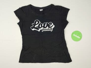 czarne t shirty w serek damskie: Beloved, T-shirt damski, rozmiar M — 2