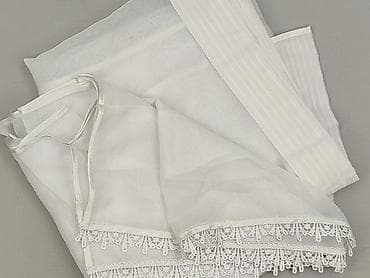 domino: Biała firana z delikatnego woalu, wykończona satynową lamówką i — 1