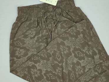 brązowe szerokie spodnie bershka: Spodnie materiałowe damskie, rozmiar S — 1