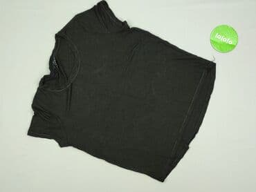 czarne t shirty damskie w serek: F&F, T-shirt damski, rozmiar M — 2