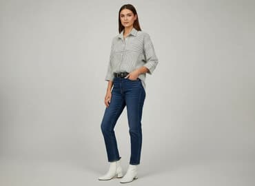 bluzki w prążki: Koszula damska, rozmiar M — 6