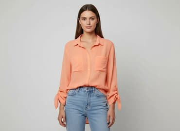 koszula satynowa rozowa: Sinsay, Koszula damska, rozmiar M — 7