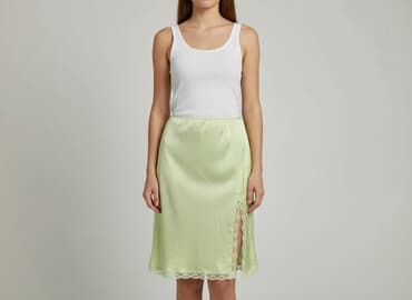 satynowe spódnice z rozcięciem: Women`s skirt, size S — 1
