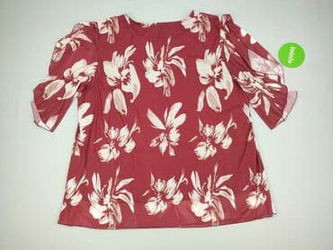 bluzka z kwiatem 3d h: Women's blouse, size 5XL (EU 50) — 3