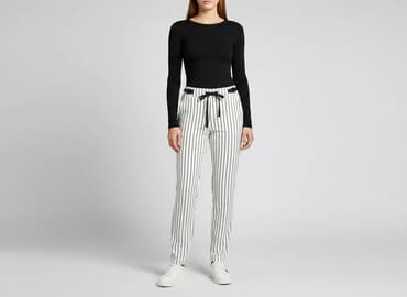 zara spodnie z lampasami: Zara, Material trousers for women, size L — 1