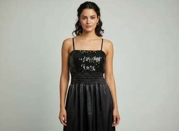 czarne sukienki na sylwestra: Women`s dress, size S — 1