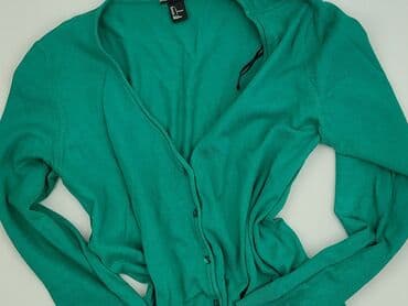 szmaragdowy sweter: H&M Basic, Kardigan damski, rozmiar L — 1