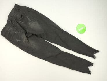 czarne skinny jeans: SZACHOWNICA, Jeansy damskie, rozmiar M — 3