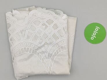 krótkie zasłony: Biała firana żakardowa z dekoracyjną gipiurą - Kolor: śnieżna biel - — 2