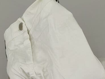 biale szerokie jeansy: Roccobarocco, Spodnie materiałowe damskie, rozmiar M — 6