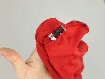 czerwona bluzki z dekoltem v: Top damski, rozmiar S — 5