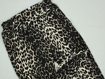 spodnie w krowie łaty: Material trousers for women, size M — 2