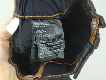 spodnie w kratke hm: Spodnie jeansowe, H&M, 6-9 miesięcy, stan - Idealny — 5