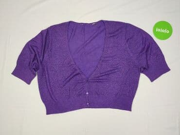 sweter z bufiastymi rękawami: Kardigan damski, 3XL — 2