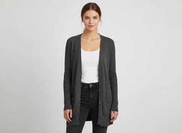 kardigan szary zara: New Look, Kardigan damski, rozmiar L — 7