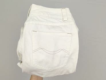 białe jeansy szerokie: Jeansy damskie, rozmiar M — 4